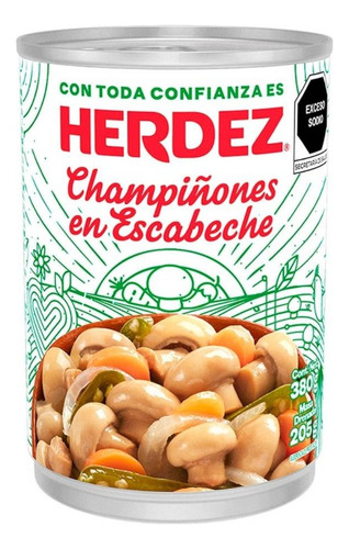 4 Pzas Champiñones Herdez En Escabeche 380 G
