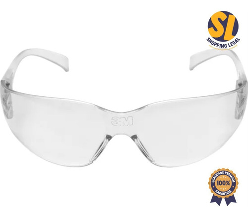 Imagem 2 de 7 de Óculos De Proteção Epi Segurança Virtua Transparente 3m