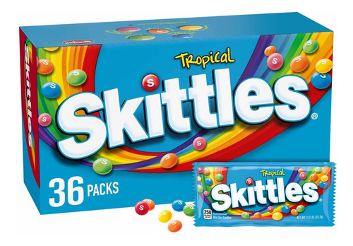 Skittles Tropical Candy, 2,17 Onza (36 Paquetes Individuales