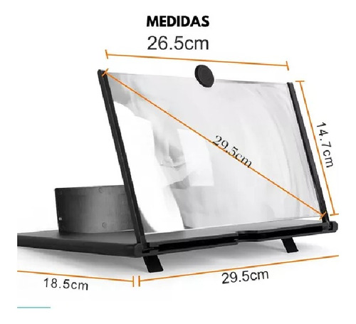 Focus Pro Pantalla Amplificadora 3d Soporte Celular Plegable