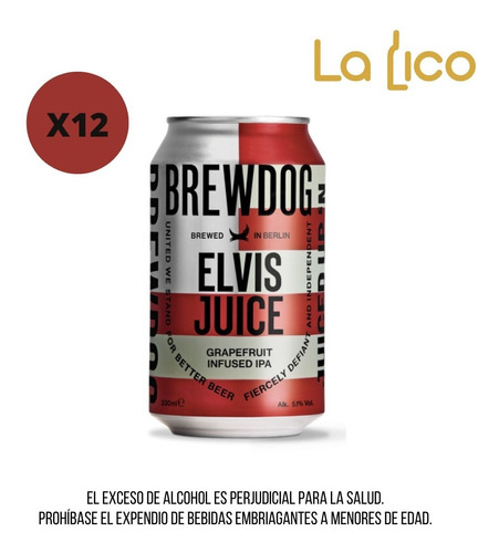 Cerveza Brewdog Elvis Juice Grapefruit I - mL a $40