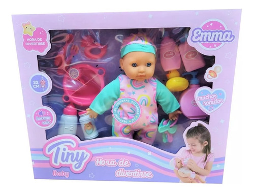 Muñeco Bebote Tiny Emma C/acc. Y Sonido Sebigus