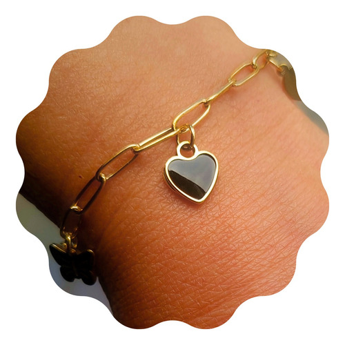 Pulsera Brazalete Mujer Dije Acero Quirúrgico Hipoalergénico