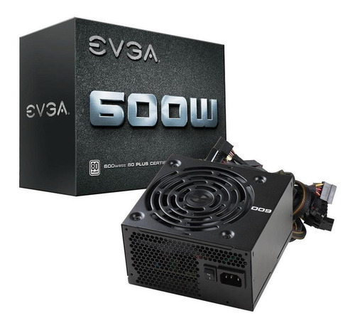 Imagen 1 de 5 de Fuente de poder para PC Evga 600 W1 black 100V/240V