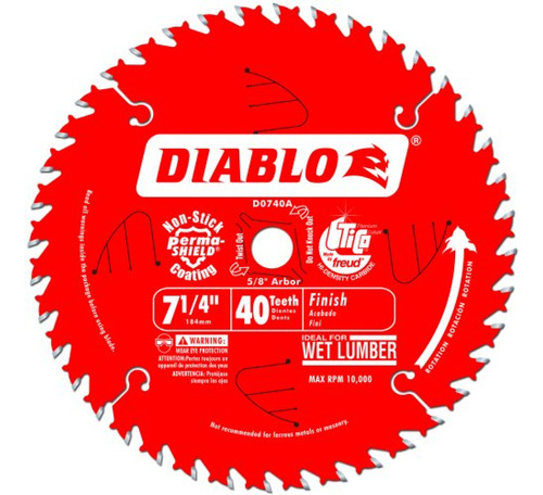 Cierra Circular Para Maderar Freud D0740a Diablo 7-1/4 40 Di