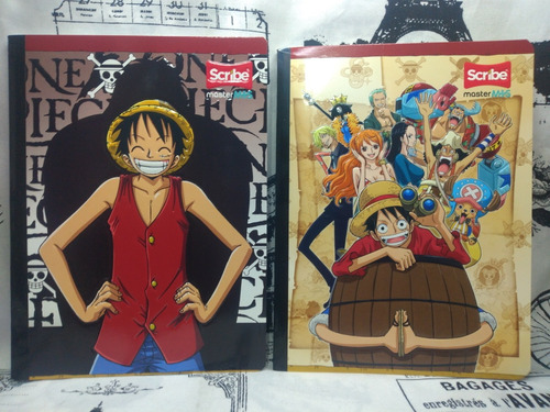 Cuadernos One Piece Cuadriculados Cosidos X 100 Hojas