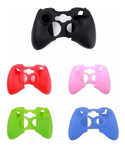 2 Fundas Silicon Control Xbox 360 Y 4 Grips Varios Colores