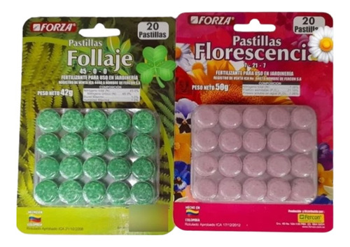 40 Pastillas Para Follaje Y Fluorescencia Marca Forza