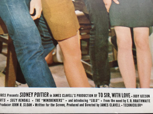 Poster Card 2 Sidney Poitier-al Maestro Con Cariño Año 1967 (Usado)