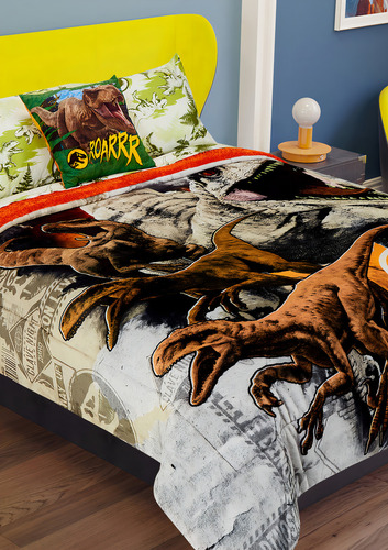 Cobertor Infantil Jurassic Park Matrimonial Multicolor