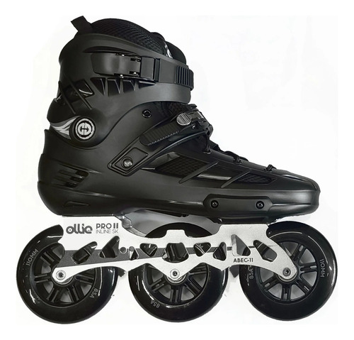 Patines Lineales 3 Ruedas Ollie - Negro