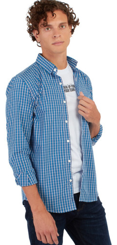 Camisa Slim Fit Saturday Ii Cuadrille Kevingston Hombre M/l