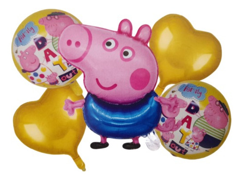 Kit 5 Globos George Pig Peppa Pig