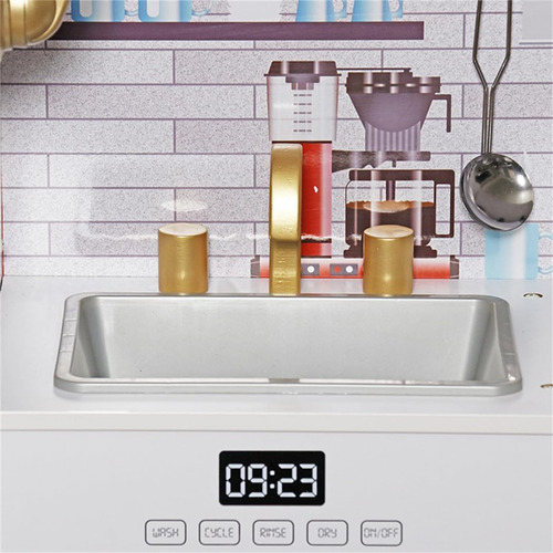 Juego De Cocina De Madera Con Luces, Niños Simulan Cocina, L