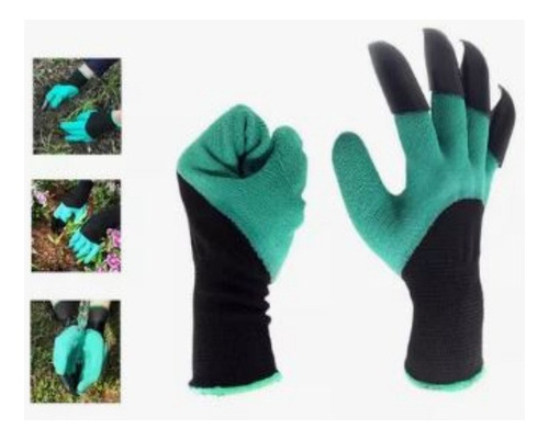 Guante Para Gardin Con Garras Impermeable Excavacion 2 Pz Verde Lisa M