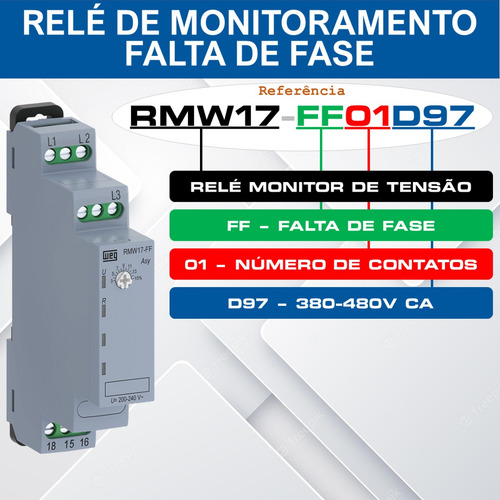 Relé Falta De Fase 380v - 440vca Rmw17-ff01d97 - Weg