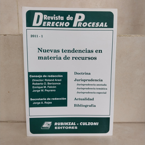 Revista Derecho Procesal: Nuevas Tendencias Materia Recursos