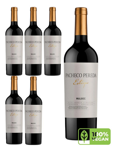 Vino Tinto Malbec Pacheco Pereda Estirpe X 6botella. Quirino