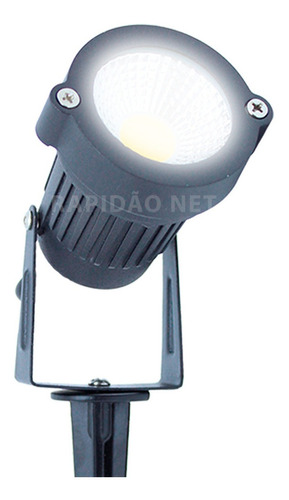 Luminária Espeto Jardim Lâmpada Led 3w Luz Frio Bivolt Cor Da Carcaça Preto Cor Da Luz Branco-frio 110v/220v