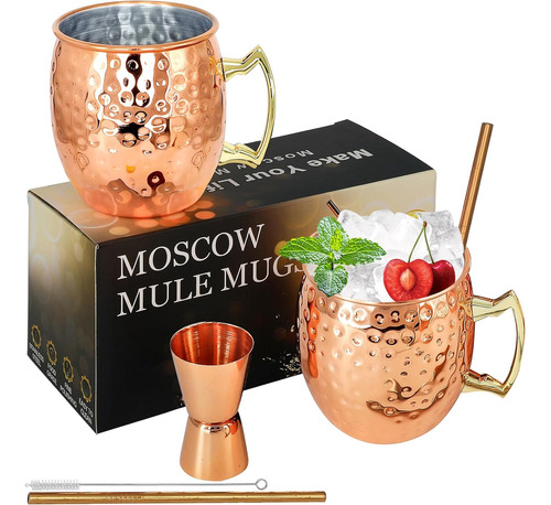Set De 2 Tazas De Cobre Para Moscow Mule Suprobarware, Tazas