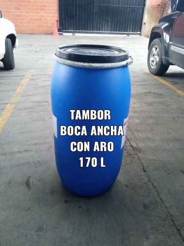 Tambor Boca Ancha 170 Litros Con Aro 