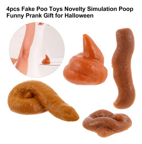 Accesorios De Simulación Para Excrementos Trick Toys, 4 Unid