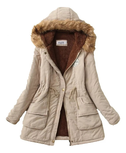 Parka Térmica De Invierno Para Mujer Con Capucha Gruesa