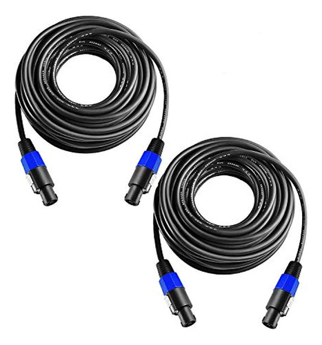 Yoico 2 Uds 25 Pies Profesional Speakon A Speakon Cables Alt