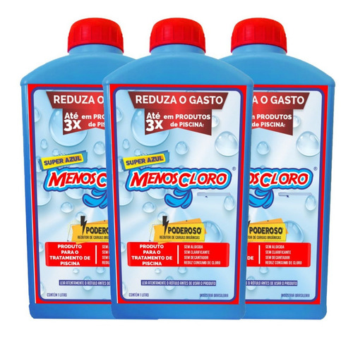 Imagem 3 de 5 de Kit 3 Litros De Menoscloro* Frete Grátis Algumas Regiões