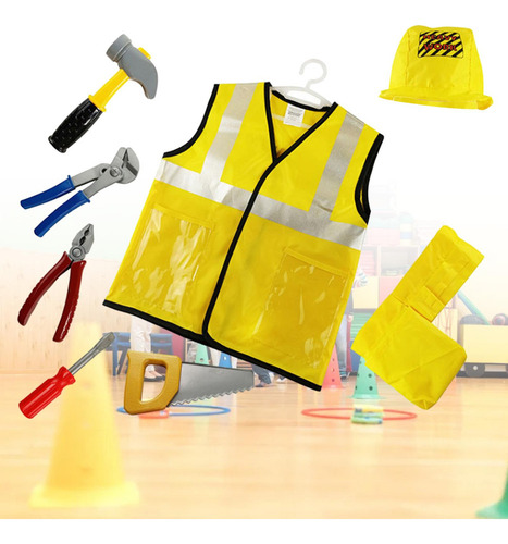 Traje De De Constructor Para Niños, Traje De Trabajador De