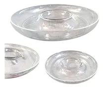Comprar Bandeja Acrilico Picada Copetinero Redondo 2 Divisiones