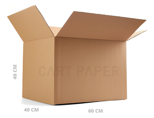 Imagen 1 de 4 de Cajas De Cartón 60x40x40 12c/ Pack 5 Cajas / Cart Paper