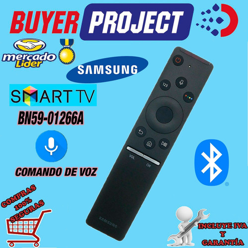 Imagen 1 de 3 de Control Remoto Smart Tv Samsung Bluetooth + Comando De Voz