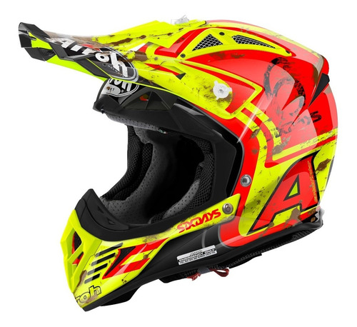 Casco Cross Airoh Aviator 2.2 Six Days Carbono 950g - C