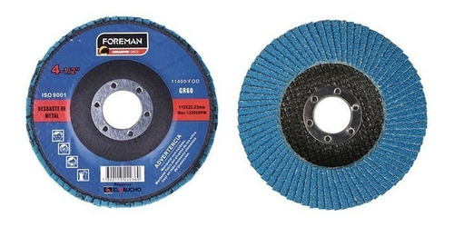 Imagen 1 de 6 de Disco Flap Para Metal 115x22.23mm Grano 40 Foreman Tconviene