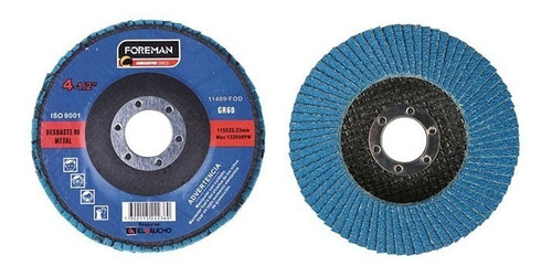 5 Discos Flap Para Metal 115x22.23mm Gr120 Foreman Tconviene