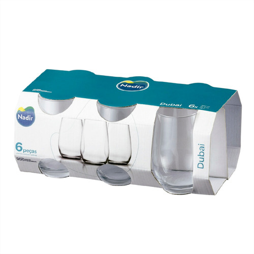 Vaso Vidrio Refresco Nadir 460 Ml Dubai X 6 Unid.