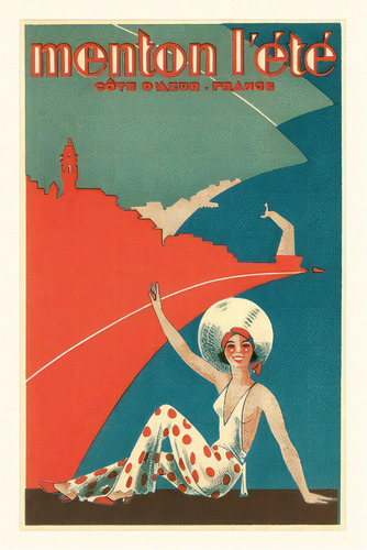 Vintage Journal Travel Poster For Cote D'azur, France, De Found Image Press. Editorial Found Image Pr, Tapa Blanda En Inglés