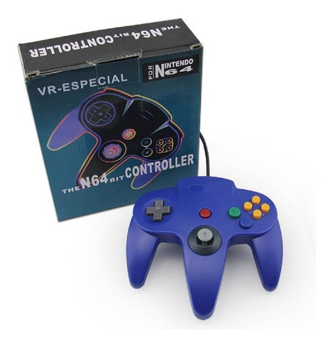 Control Genérico Compatible Con N64 Azul