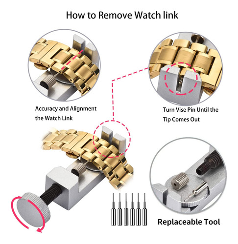 Kit De Herramientas Para Quitar Eslabones Del Reloj, Kit ...