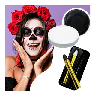 Maquillaje Pintura Blanco-negro Crayón Crema Cara Halloween