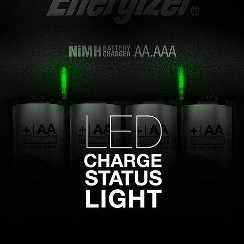 Cargador Energizer Universal Con 2 Pilas Aa Recargables