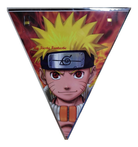 Naruto Vs Sasuke Obito Set 20 Banderines Para 8 Mts Decora