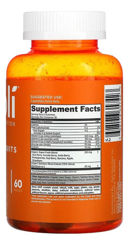 Multivitaminico Mezcla De Frutas Superfruits 60 Gomitas Goli Frutas