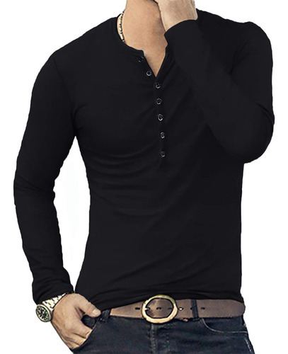 Camisetas De Hombre E Invierno De Talla Grande N Y Manga Lar