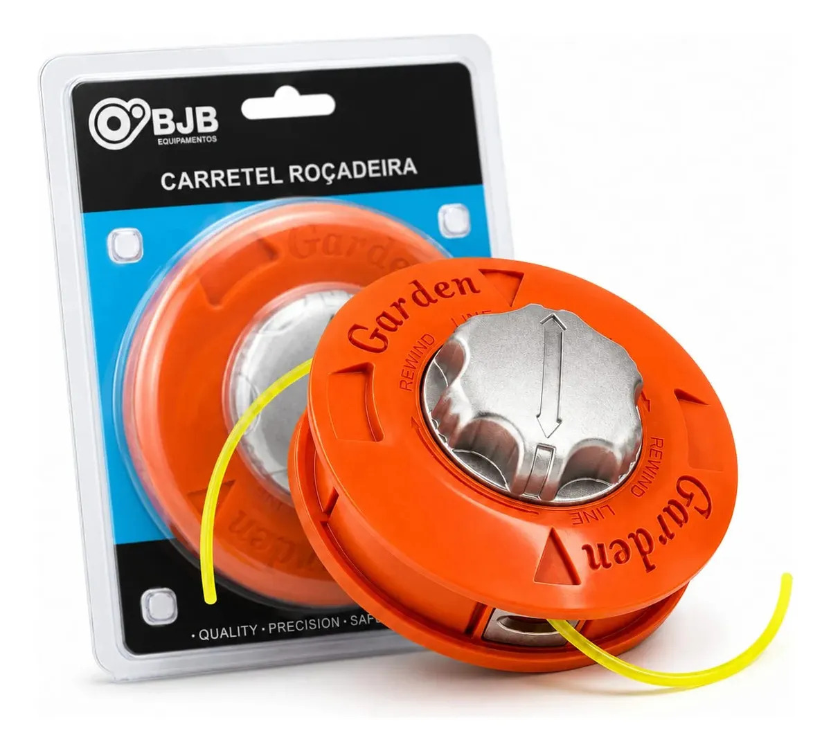 Carretel Automatico Catracado Manual com de Fio Nylon incluso para Roçadeiras Gasolina - Compativel com Toyama/tekna/husq/Vulcan/Terra/Bassco - BJB Equipamentos