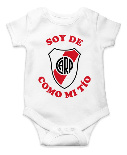 Body Para Bebé River Plate Como Mi Papa Algodón Blanco