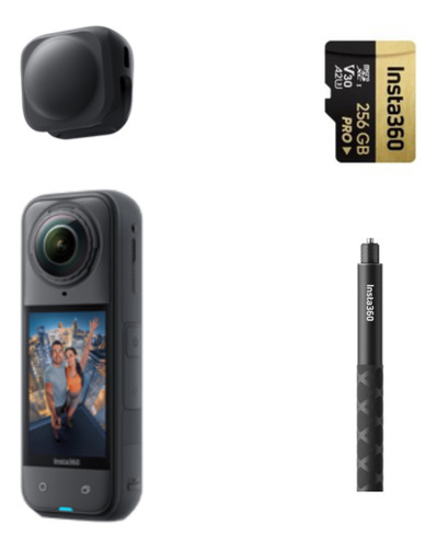 Kit Insta360 X5+memoria 256 Gb+selfie Stick 114 Cm+protector