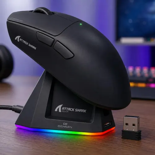 Mouse Gamer Attack Shark X11 Preto Sem Fio Usb Bluetooth Original...