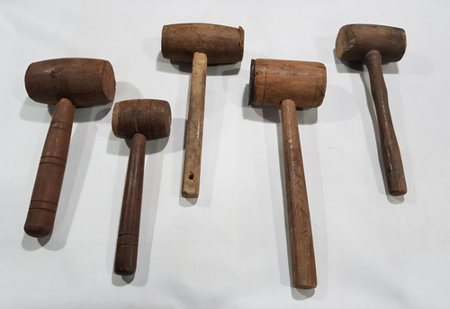 Imagen 2 de 10 de Antiguos Martillos Madera Ebanistería Carpintería Mag 58984